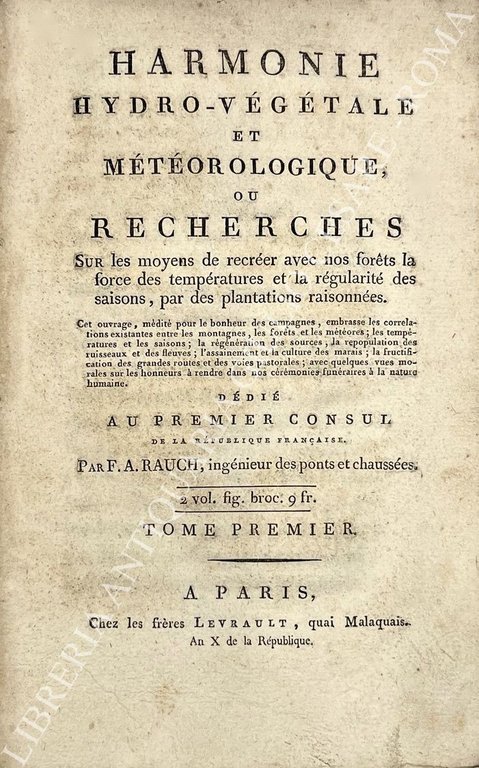 Harmonie hydro-vegetale et meteorologique ou recherches sur les moyens de … | Immagine Gallery 2