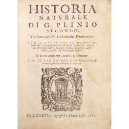 Historia naturale di G. Plinio Secondo. Tradotta per M. Lodouicho …