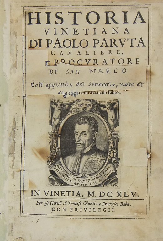 Historia vinetiana di Paulo Paruta cavaliere e procuratore di San … | Immagine Gallery 2