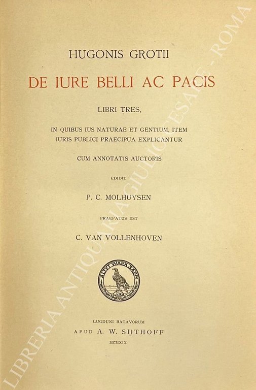 Hugonis Grotii, de iure belli ac pacis libri tres, in … | Immagine Gallery 2