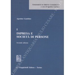I - Impresa e società di persone. II - Società …