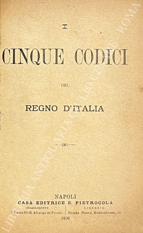 I cinque codici del Regno d'Italia | Immagine Gallery 2