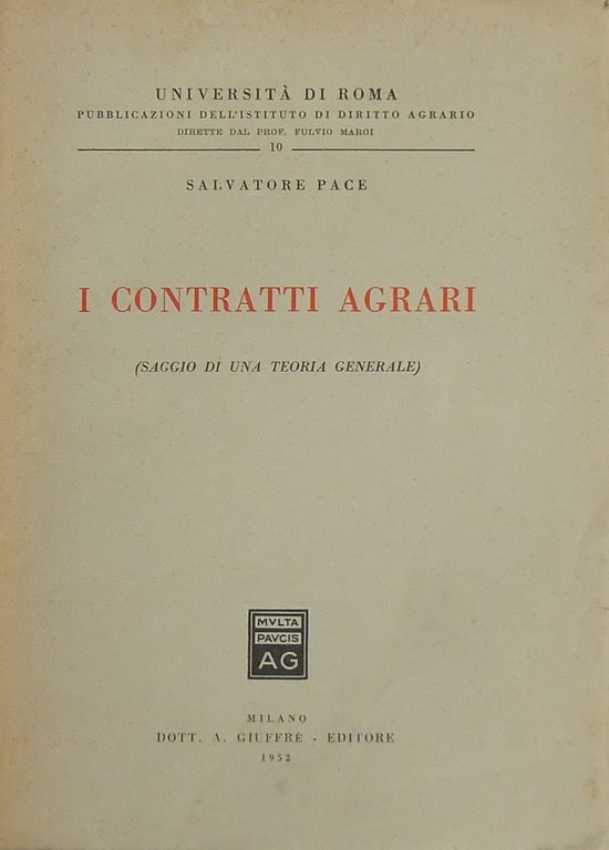 I contratti agrari. (Saggio di una teoria generale) | Immagine Gallery 2