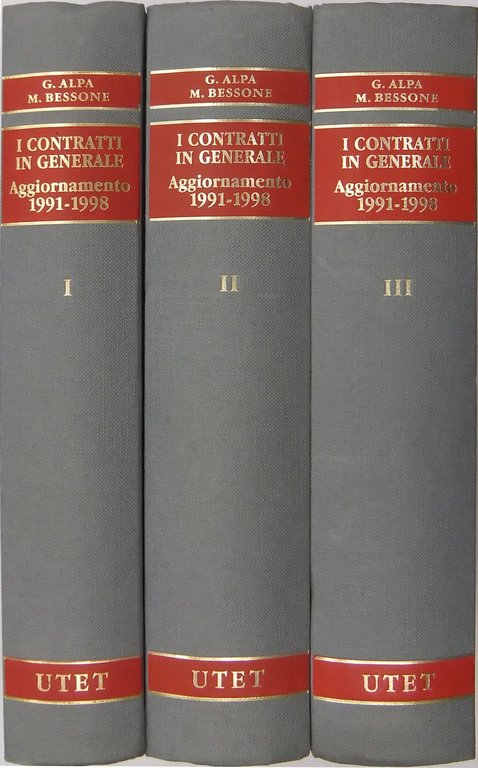 I contratti in generale. Aggiornamento 1991-1998 (3 tomi) | Immagine Gallery 2