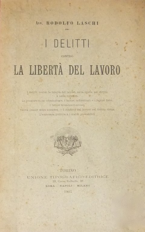 I delitti contro la libertà del lavoro. I delitti contro … | Immagine Gallery 2