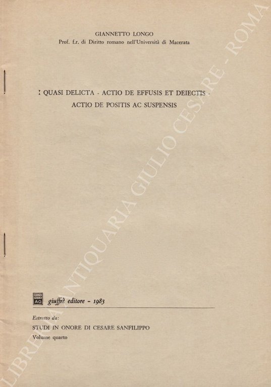 I quasi delicta - actio de effusis et deiectis - … | Immagine Gallery 2