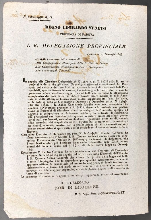 I. R. Delegazione Provinciale. Gli alberi genealogici per essere considerati … | Immagine Gallery 2