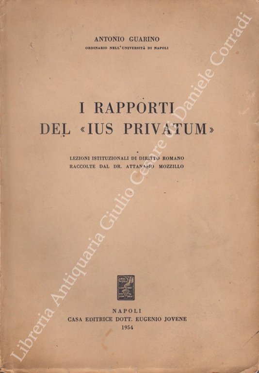 I rapporti del "Ius Privatum". Lezioni istituzionali di diritto romano … | Immagine Gallery 2