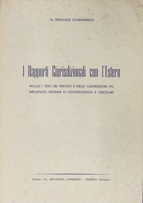 I rapporti giurisdizionali con l'estero. Inclusi i testi dei trattati … | Immagine Gallery 2