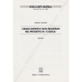 I segni distintivi non registrati nel progetto di codice"