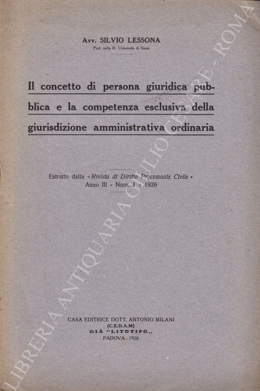Il concetto di persona giuridica pubblica e la competenza esclusiva … | Immagine Gallery 2