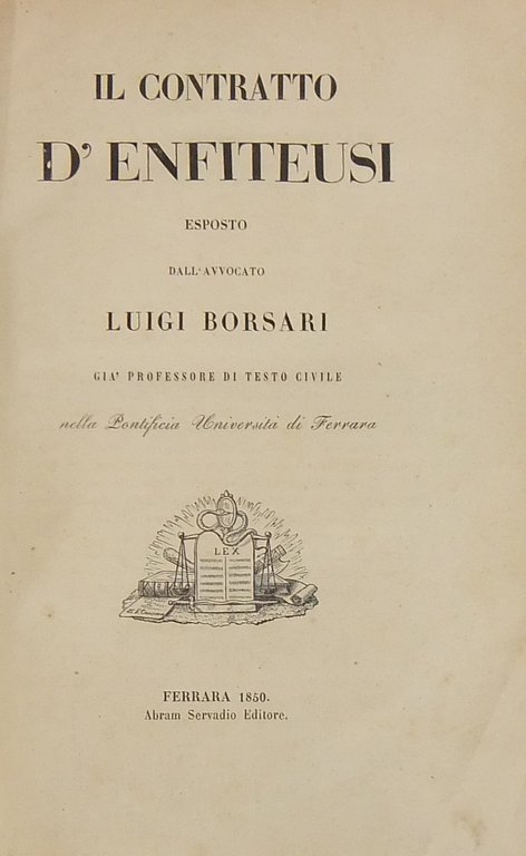 Il contratto d'enfiteusi + Collezione di leggi e ordinamenti per … | Immagine Gallery 2