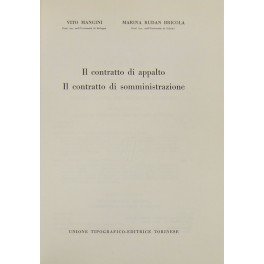 Il contratto di appalto. Il contratto di somministrazione