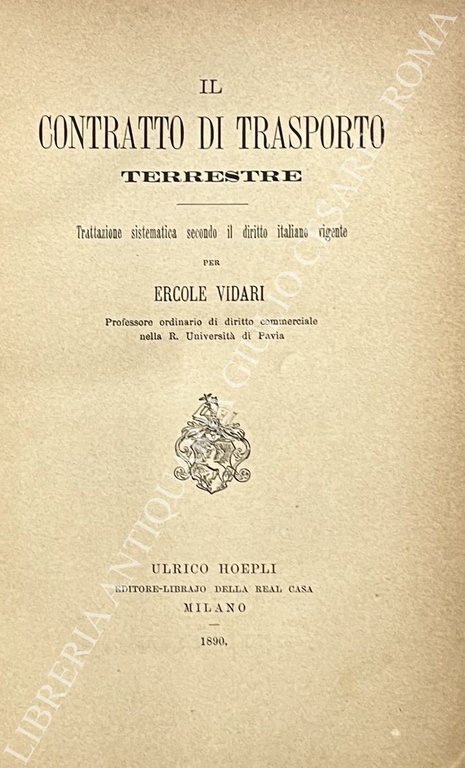 Il contratto di trasporto terrestre. Trattazione sistematica secondo il diritto … | Immagine Gallery 2