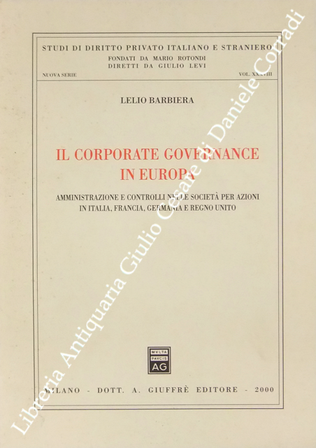 Il corporate Governance in Europa. Amministrazione e controlli nelle società … | Immagine Gallery 2