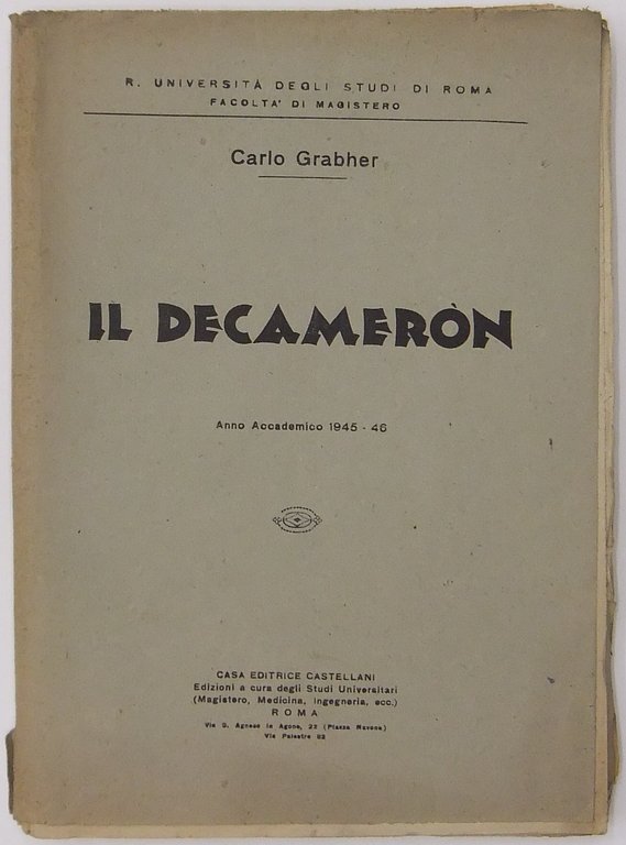 Il Decameron. Anno accademico 1945-46 | Immagine Gallery 2