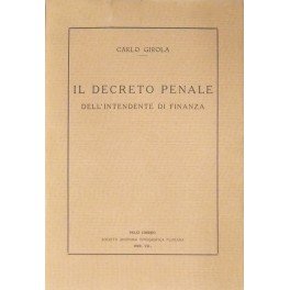 Il decreto penale dell'intendente di finanza