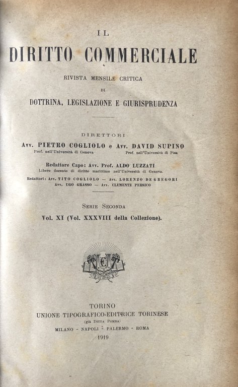 Il Diritto Commerciale. Rivista mensile critica di Dottrina, Legislazione e … | Immagine Gallery 2