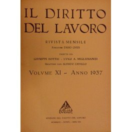 Il Diritto del lavoro. Volume XI - 1937