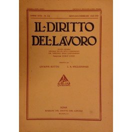 Il Diritto del lavoro. Volume XVII - 1943