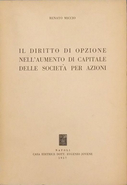 Il diritto di opzione nell'aumento di capitale delle società per … | Immagine Gallery 2