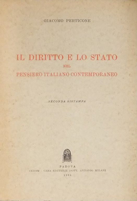Il diritto e lo Stato nel pensiero italiano contemporaneo | Immagine Gallery 2