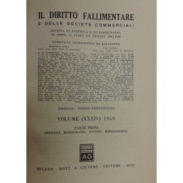 Il Diritto Fallimentare e delle societa commerciali. Rivista di dottrina …