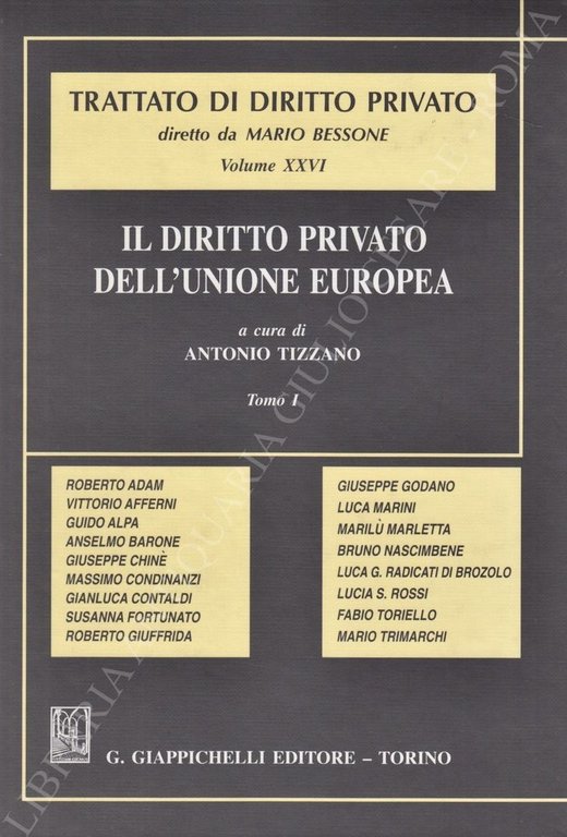 Il diritto privato dell'Unione Europea. A cura di Antonio Tizzano | Immagine Gallery 2