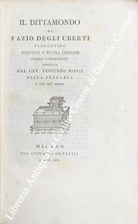 Il Dittamondo ridotto a buona lezione colle correzioni pubblicate dal … | Immagine Gallery 2