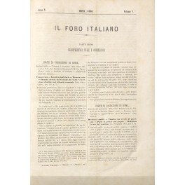 Il Foro Italiano. Fondato nell'anno 1876 da Enrico Scialoja. Anno …