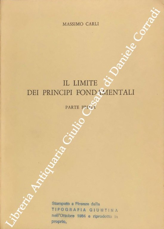 Il limite dei principi fondamentali. Parte prima (Unico pubblicato) | Immagine Gallery 2