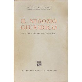 Il negozio giuridico. Lezioni di storia del diritto italiano