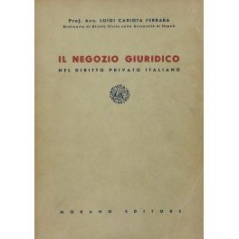 Il negozio giuridico nel diritto privato italiano