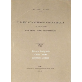 Il patto commissorio nella vendita con riguardo alle altre forme …