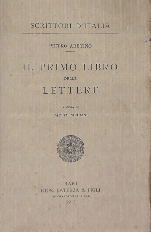 Il primo libro delle lettere. A cura di Fausto Nicolini | Immagine Gallery 2