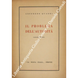 Il problema dell'autorita. fascicolo primo; Fascicolo secondo