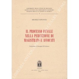 Il processo penale nella percezione di magistrati e avvocati. Prefazione …