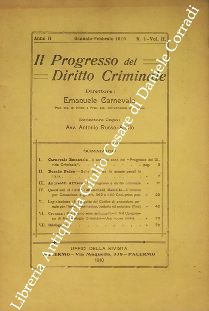 Il Progresso del Diritto Criminale. Rivista mensile diretta da Emanuele … | Immagine Gallery 2