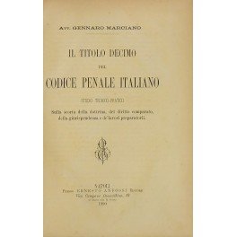 Il Titolo X del codice penale italiano. Studio teorico-pratico sulla … | Immagine Gallery 1