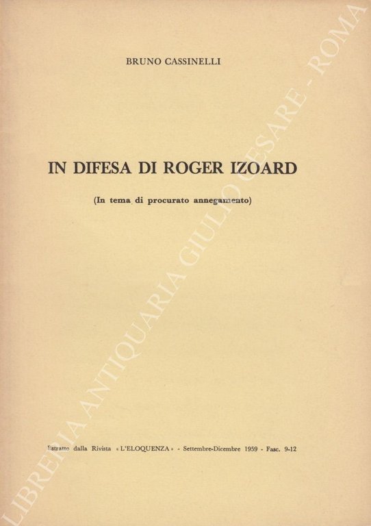 In difesa di Roger Izoard. (In tema di procurato annegamento) | Immagine Gallery 2
