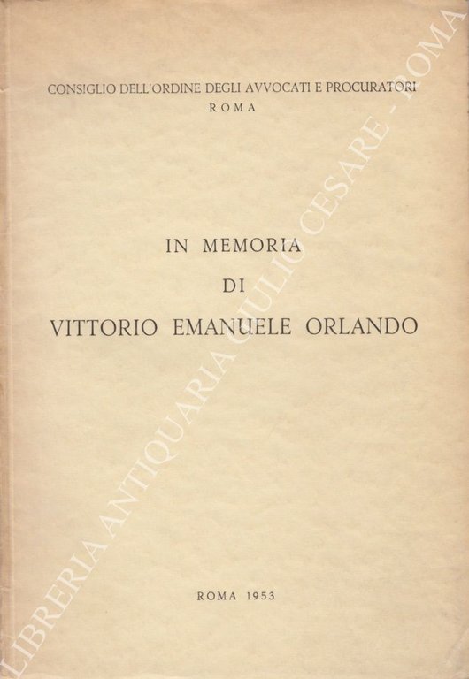 In memoria di Vittorio Emanuele Orlando | Immagine Gallery 2