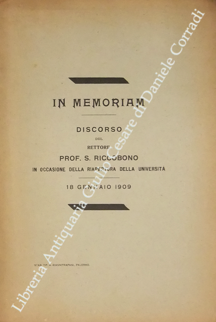 In memoriam. Discorso del rettore in occasione della riapertura dell'università | Immagine Gallery 2