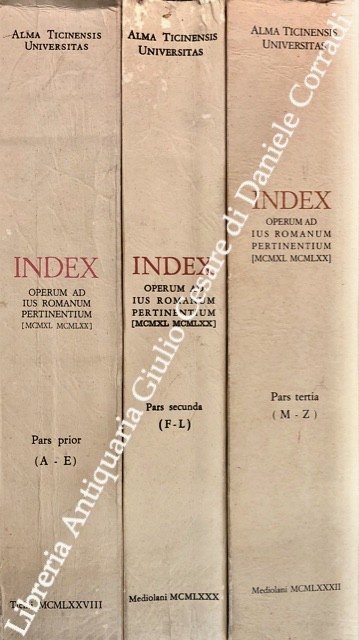 Index. Modo et ratione ordinatus. Operum ad ius romanum pertinentium … | Immagine Gallery 2