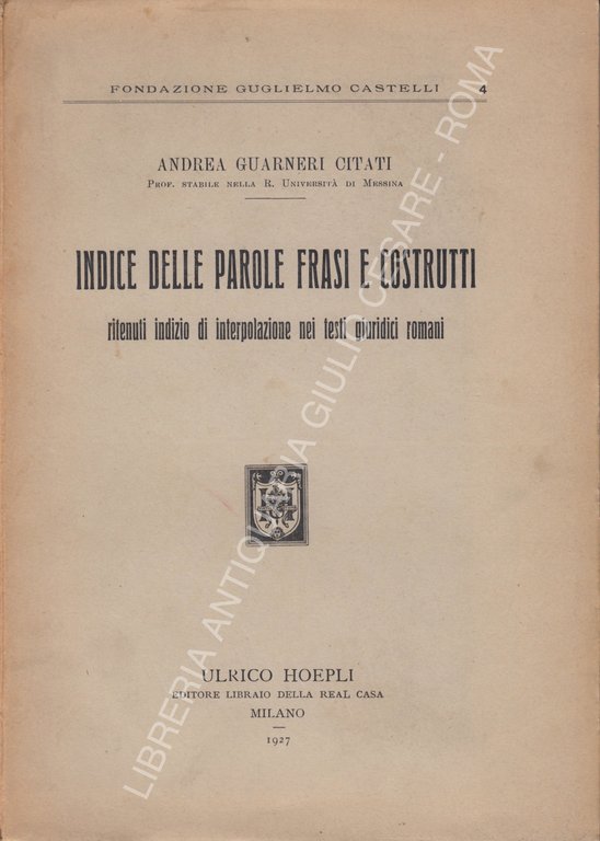 Indice delle parole frasi costrutti ritenuti indizio di interpolazione nei … | Immagine Gallery 2