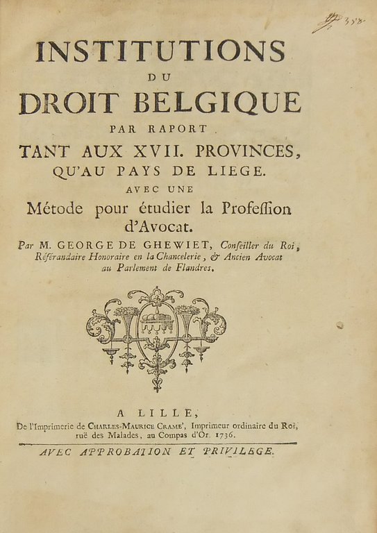Institutions du droit belgique par raport tant aux XVII provinces … | Immagine Gallery 2
