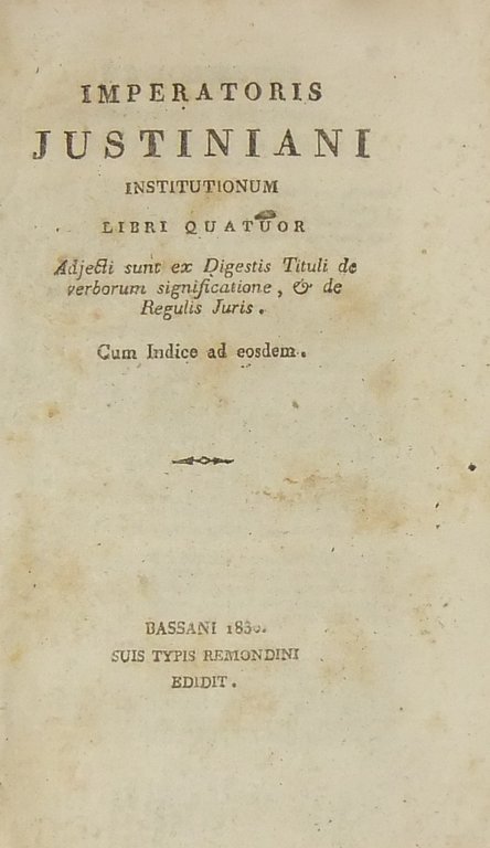 Institutionum Libri quatuor. Adjecti sunt ex Digestis Tituli de verborum … | Immagine Gallery 2