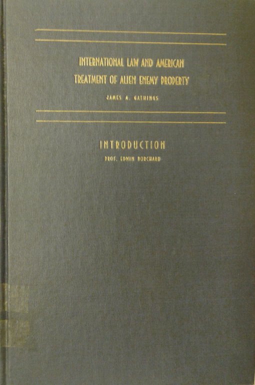 International law and american treatment of alien enemy property. Introduction … | Immagine Gallery 2