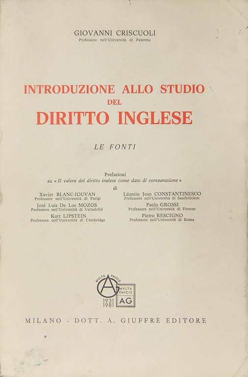 Introduzione allo studio del diritto inglese. Le fonti | Immagine Gallery 2