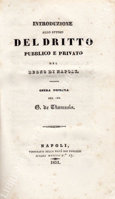 Introduzione allo studio del dritto pubblico e privato del Regno … | Immagine Gallery 2