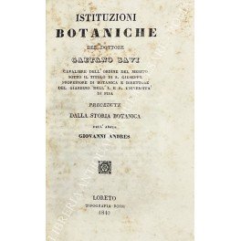 Istituzioni botaniche. precedute dalla storia botanica dell'abate Giovanni Andres